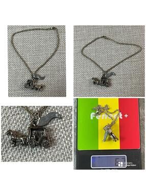 VTG Sterling Silver -Colonial Williamsburg 3D Stage Coach Charm Bracelet 8”